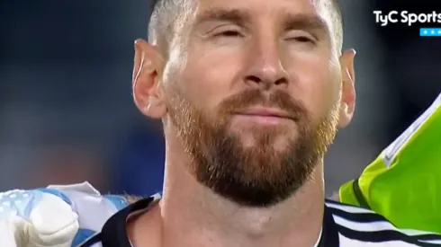 La emoción de Lionel Messi.
