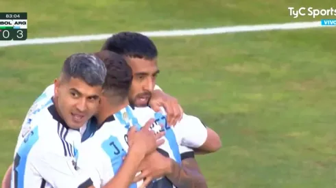 El festejo de Nicolás González.