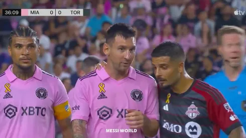 Así salió Lionel Messi del campo de juego.