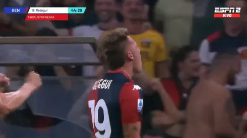 La celebración de Mateo Retegui.