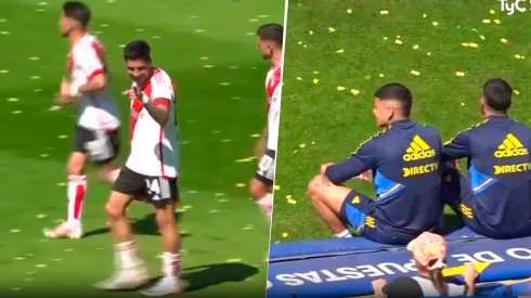 La chicana de Enzo Pérez a Rojo en pleno Superclásico