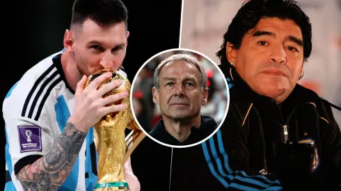 Klinsmann comparó a Messi con Maradona.