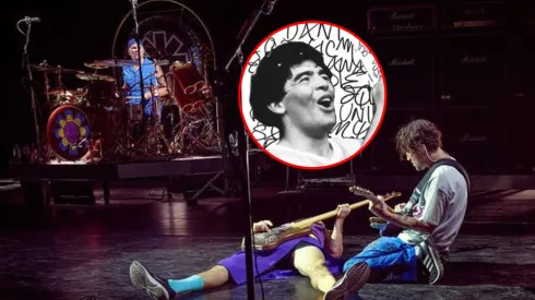 Los Red Hot Chili Peppers homenajearon a Maradona.
