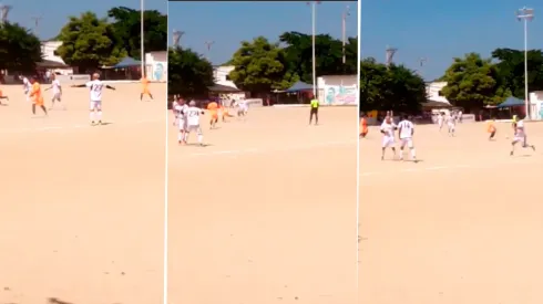 El delantero colombiano se agarró a las piñas en un partido.