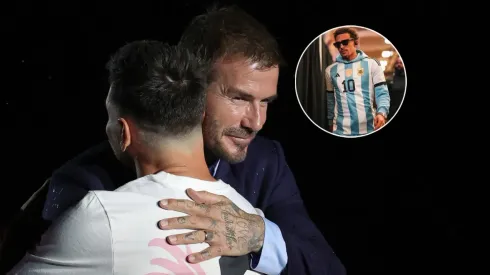 Lionel Messi, David Beckham y jugador estrella.
