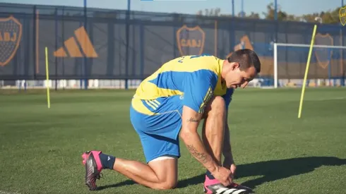 Lema ya entrenó con el plantel de Boca.