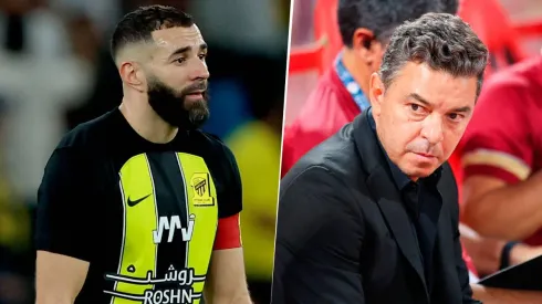 Marcelo Gallardo borró a Karim Benzema de la pretemporada, por lo que el francés quiere salir del Al Ittihad. Getty Images.
