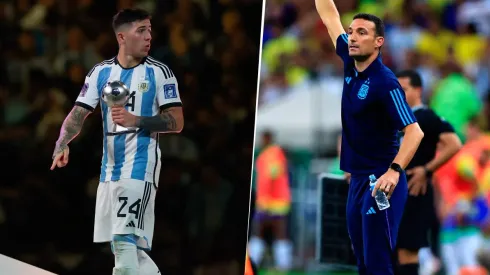 Enzo Fernández dijo que el plantel de la Selección Argentina se sorprendió por los dichos de Lionel Scaloni en el Maracaná. Getty Images.
