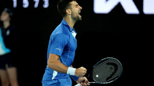 Novak Djokovic, furioso contra un aficionado en Melbourne (Getty Images)
