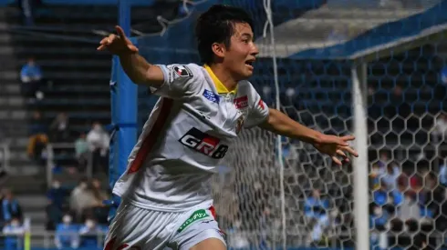 Ryoga Kida festejando uno de sus goles.
