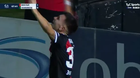 El festejo de Franco Mastantuono.