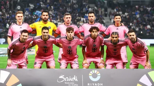 El equipo de Inter Miami, en el amistoso ante Al Hilal en Riyadh.
