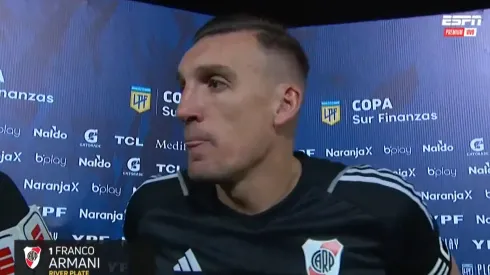 Franco Armani decidió poner paños fríos.