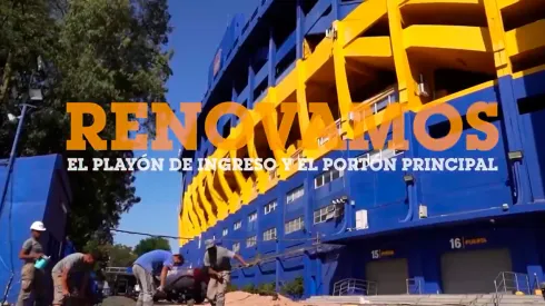 Boca mostró cómo quedó el playón de ingreso a la Bombonera.