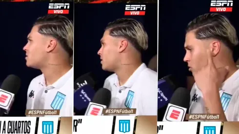 El mediocampista colombiano tuvo un intercambio de palabras con un periodista.