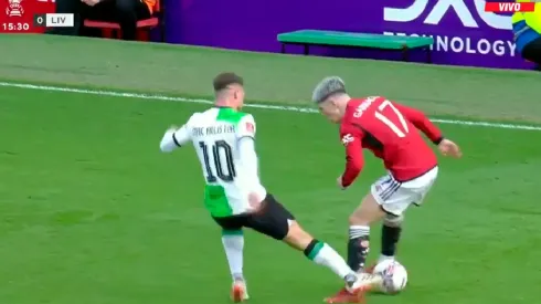 VIDEO | Patadón de Mac Allister a Garnacho a días de la fecha FIFA