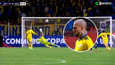 Benedetto erró su penal contra Nacional Potosí.