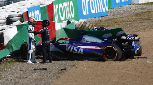Daniel Ricciardo tras el incidente con Albon.
