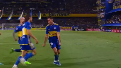 El festejo de Anselmino y de todo Boca.