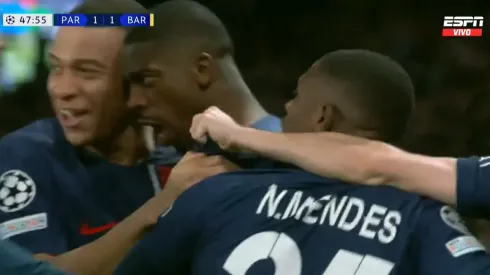 El festejo de Ousmane Dembélé.