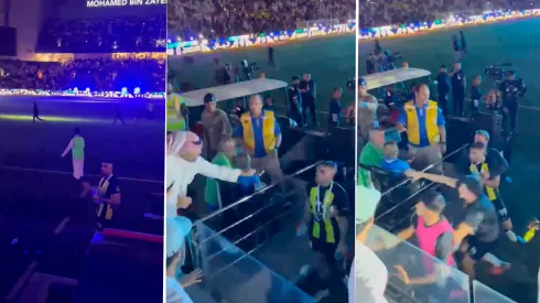 Abderrazak Hamdallah se cruzó con un hincha de Al-Ittihad.
