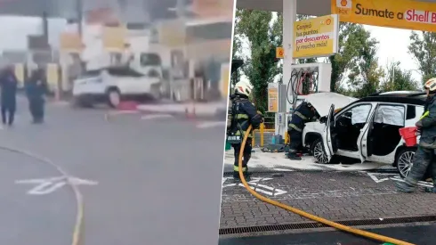 El futbolista de Estudiantes se accidentó en una estación de servicio,
