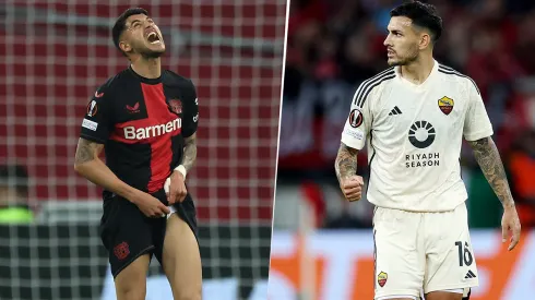 El gesto entre Leandro Paredes y Exequiel Palacios tras la discusión en pleno Roma - Leverkusen