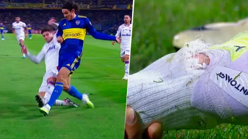 VIDEO | El patadón que le dieron a Cavani y que no terminó en penal para Boca