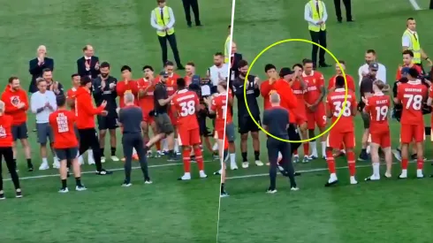 Así fue el pasillo a Klopp en Anfield.
