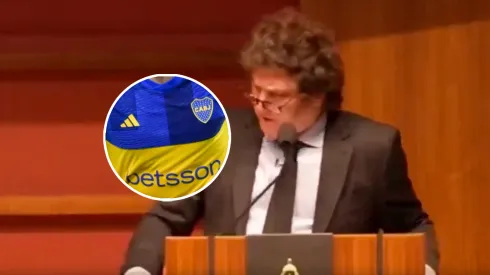Javier Milei y un curioso encuentro con un hincha de Boca en EEUU.
