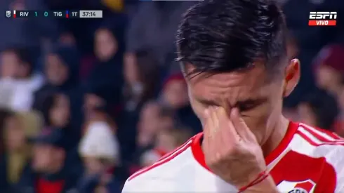 El llanto desconsolado de Matías Kranevitter tras lesionarse en River vs. Tigre