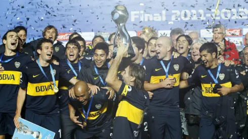 Silva festejando la Copa Argentina en 2012.