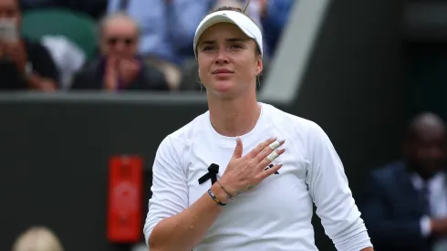 Elina Svitolina, emocionada tras pasar a cuartos de Wimbledon.
