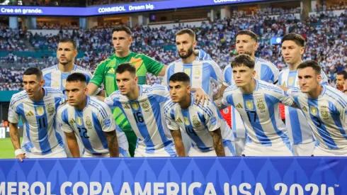 La Selección Argentina, en uno de los partidos de la Copa América 2024.
