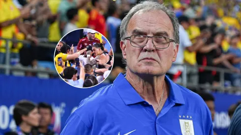 Marcelo Bielsa habló sobre la pelea entre jugadores de Uruguay y fanáticos de Colombia
