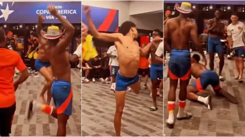 Así celebró el vestuario de Colombia el pase a la final.