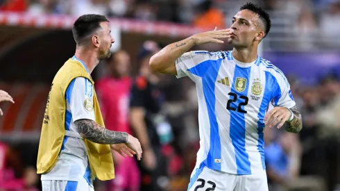Lionel Messi junto a Lautaro, el héroe argentino en la Copa América 2024.
