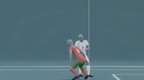 El fuera de juego de Amione en el gol