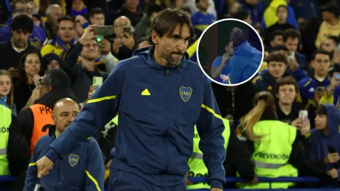 No se vio: el gesto de Diego Martínez con un hincha de Boca en pleno partido ante Banfield