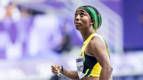 Shelly-Ann Fraser-Pryce, en una de las pruebas clasificatorias en París 2024.
