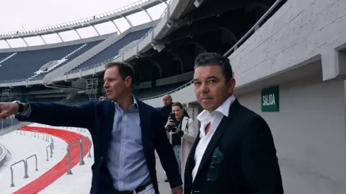 Marcelo Gallardo junto a Jorge Brito.
