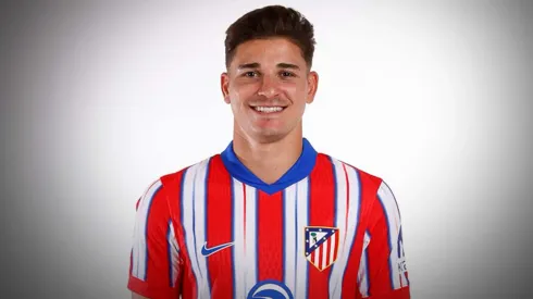 Julián Álvarez fue presentado en Atlético de Madrid.