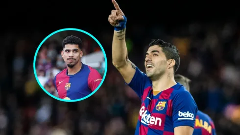 Luis Suárez y un gesto para el Barça con Araújo.
