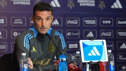 Lionel Scaloni en conferencia de prensa.
