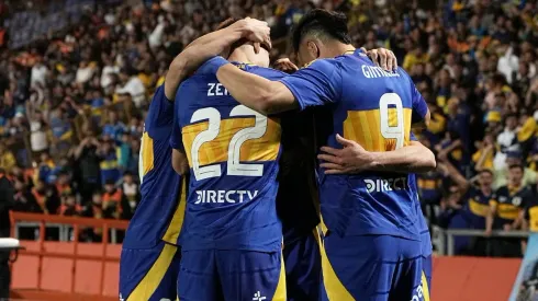 Los jugadores de Boca festejando la clasificación.
