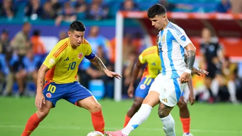 James Rodríguez y Enzo Fernández, en la última final de la Copa América 2024.
