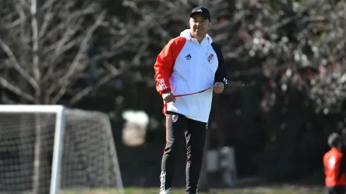 Marcelo Gallardo en el entrenamiento de River.
