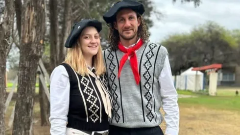 Fabricio junto a su hija Agostina.
