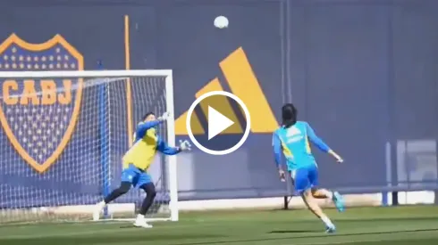 Golazo de Cavani en el entrenamiento de Boca.
