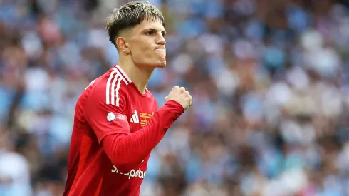 Alejandro Garnacho y su gesto en el triunfo del Manchester United